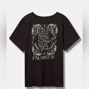 Torrid Palmistry Relax Fit Heritage Jersey Distressed Tee Size 1 1X 14/16